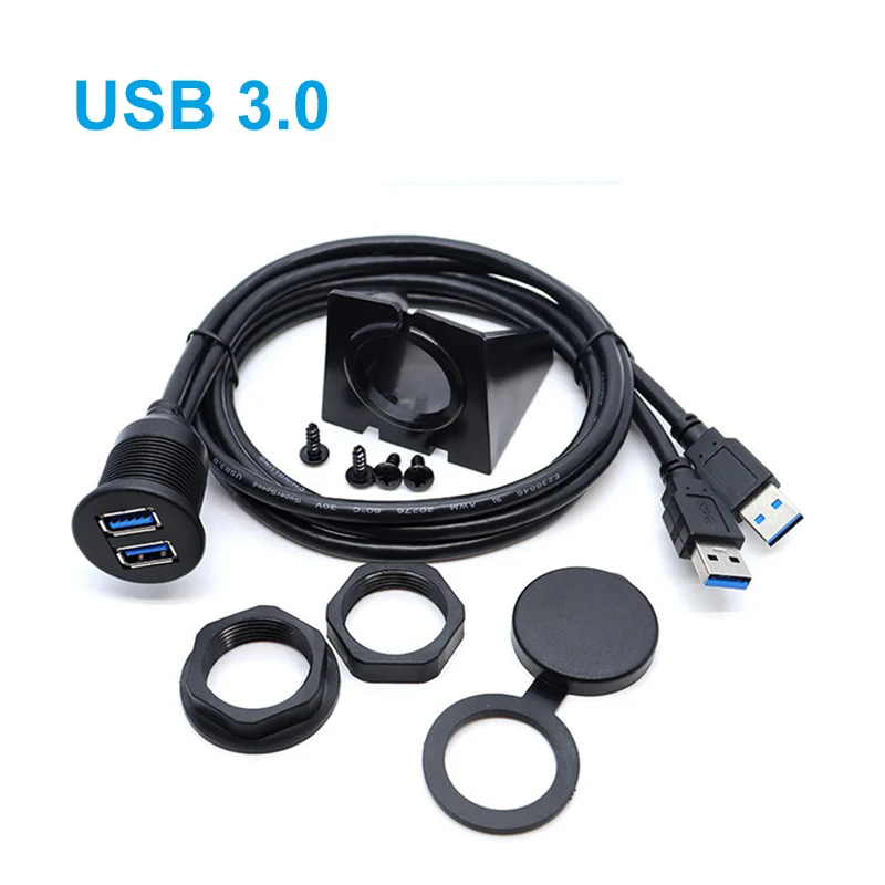 Удлинительный кабель для автомобиля 2 порта два USB 0 3 папа-USB мама Удлинительное