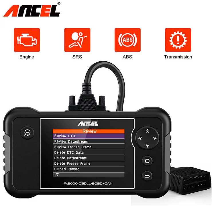 

Ancel FX2000 OBD2 сканер четырех систем ODB2 автомобильный диагностический инструмент двигатель/ABS/SRS