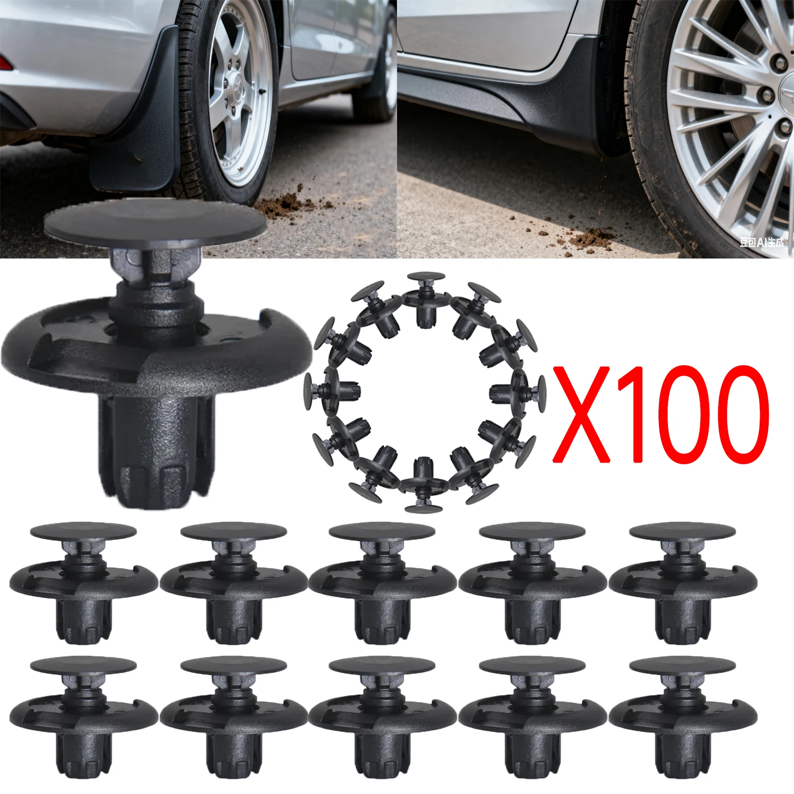 

10-100X подкрылок, брызговик, фиксаторы бампера, крепежные зажимы для переднего колеса для Honda Acura Accord Civic Cr-z