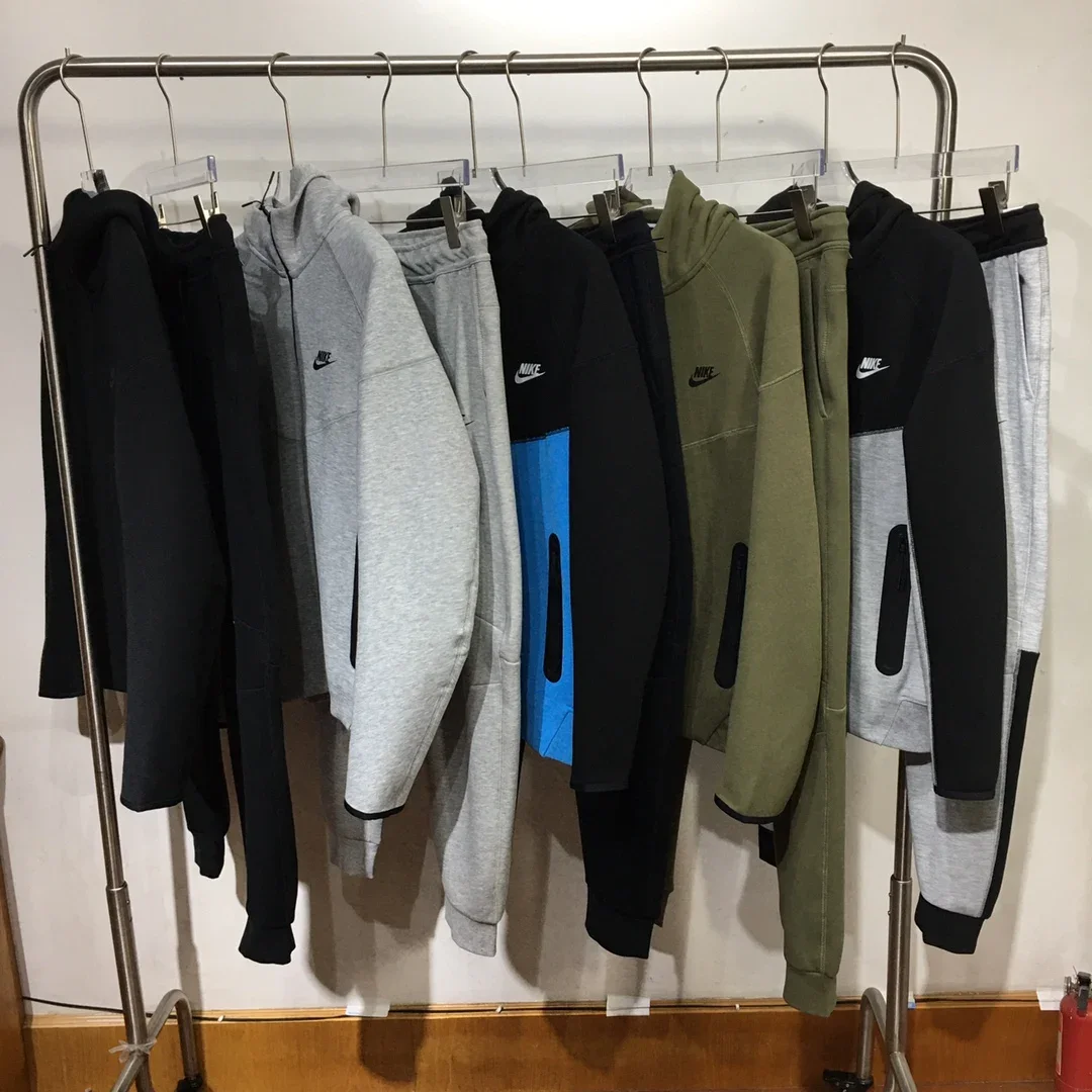 Оригинальный Nike DRILL NSW Tech флисовый полный комплект куртка на молнии с капюшоном