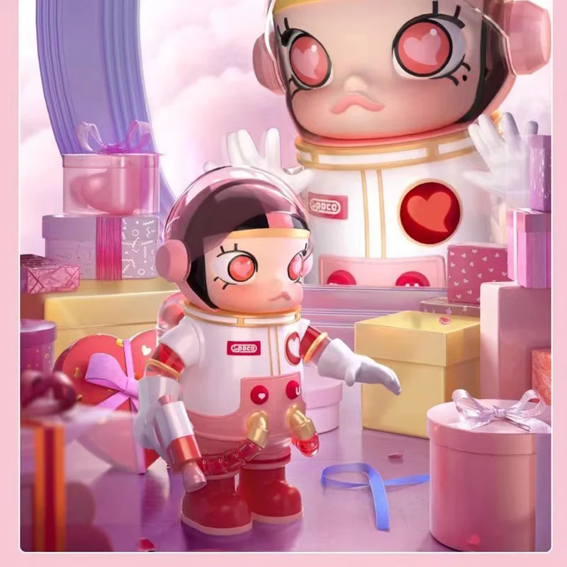 

Real Shot Pop Mart Mega Space Molly 400% Glacier and Heartbeat Limited Edition Original Genuine Collection Cute Model Doll Toys