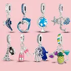 Новое поступление, подвеска из стерлингового серебра 925 пробы, подвеска для дома, автомобиля, поезда, самолета, серии, Шарм-бусина, подходит для оригинального браслета Pandora, ожерелье, ювелирные изделия