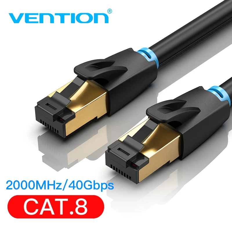

7069 Ethernet-кабель Ventie Cat8, соединительный кабель RJ45 SFTP для компьютера, сетевой маршрутизатор для ноутбука, модем 0,5 м/1 м/1,5 м/2 м/3 м