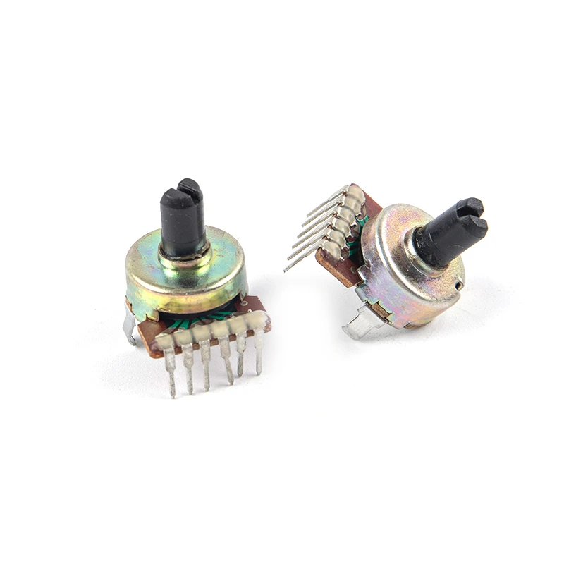 

2Pcs Type 161 Semi-circular Shaft 50K B503 Potentiometer 6pin Power Amplifier Tuning Potentiometer Switch