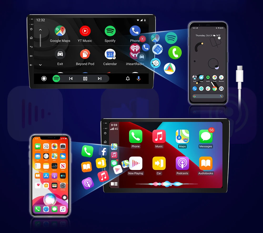 Радио Автомобильное 2DIN Android GPS для Renault Kaptur Captur 2014-2018