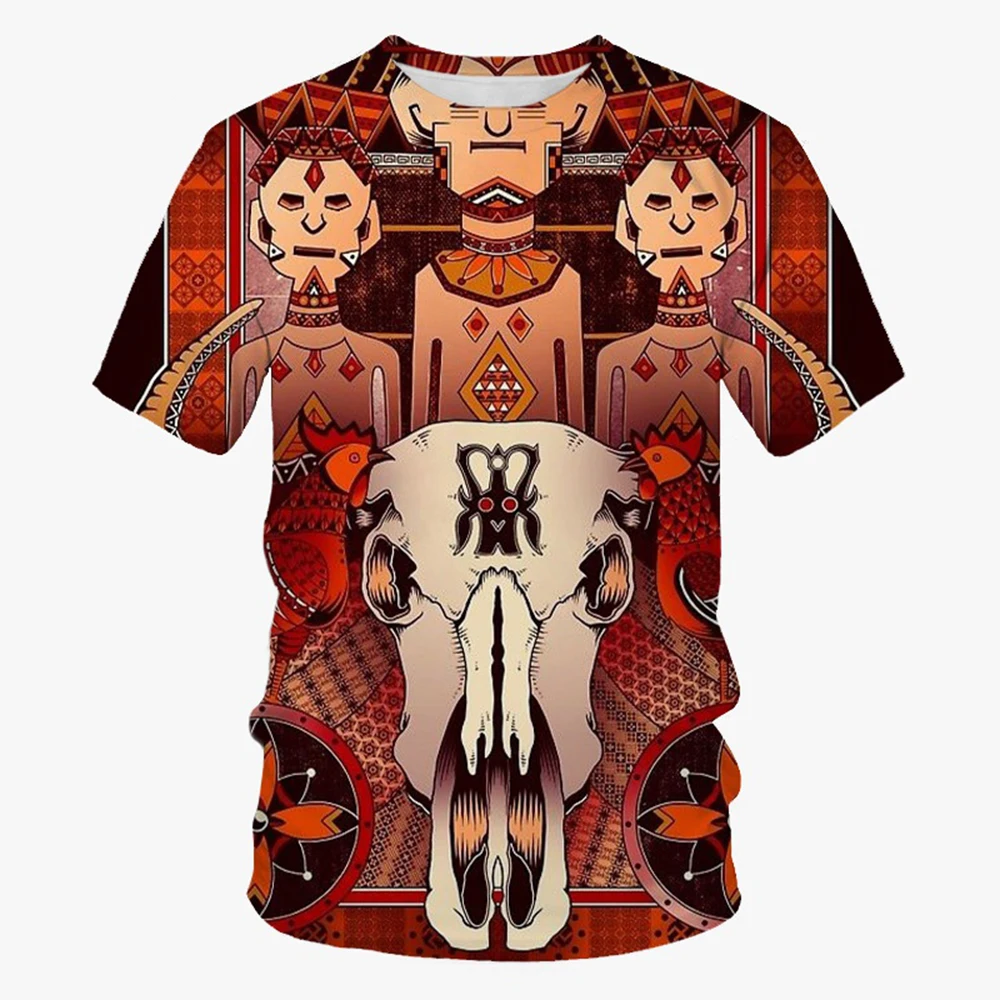 Футболка мужская с круглым вырезом Повседневный пуловер оверсайз в индийском