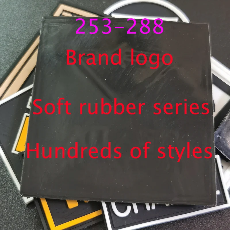 

Classic brand logo clothing decoration PVC soft rubber badge DIY jacket backpack T-shirt rubber patch silicone material patch