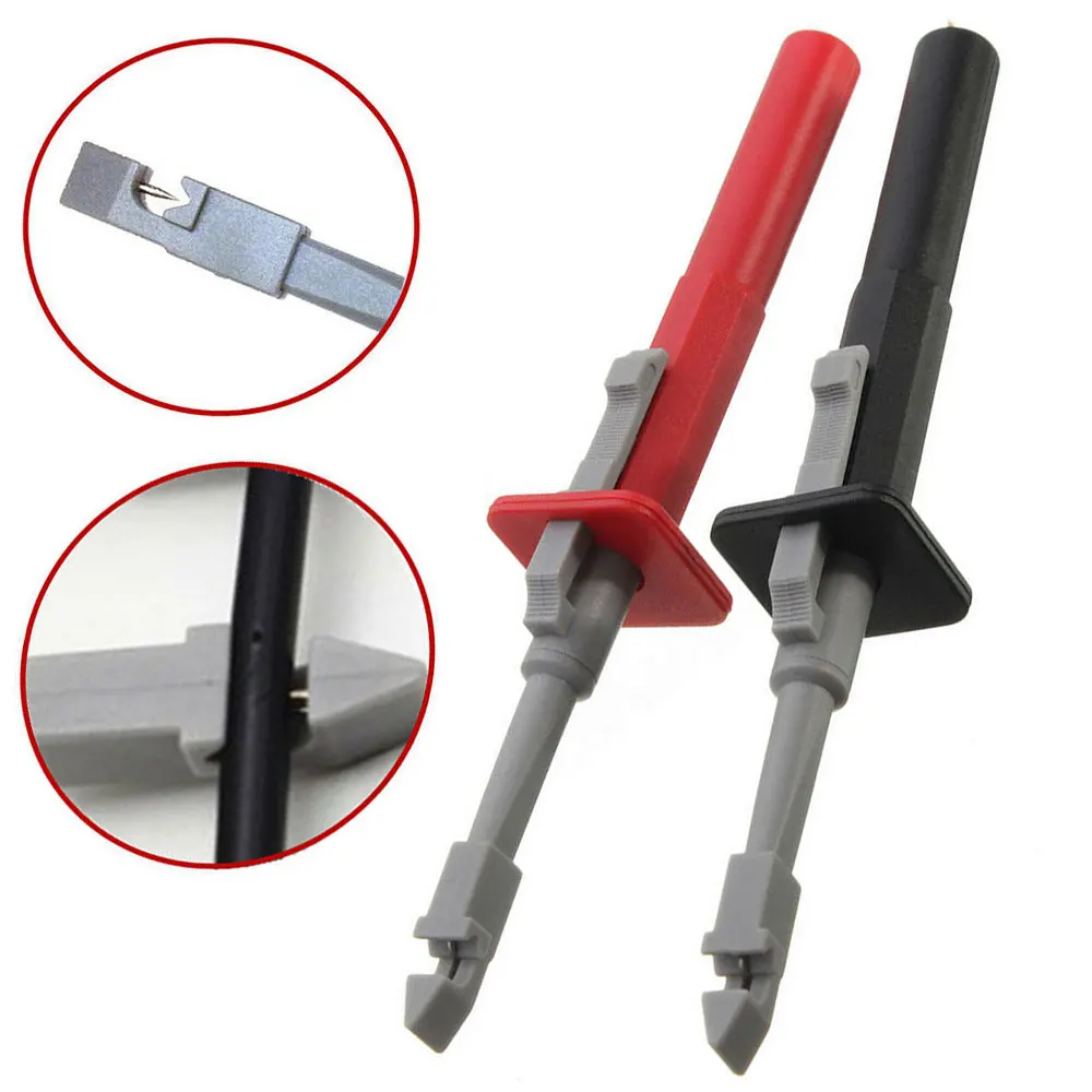 

Brand New 2Pcs/set Black&Red Safety Test Clip Insulation Piercing Probes For Car Circuit Detection Diagnostic Tool
