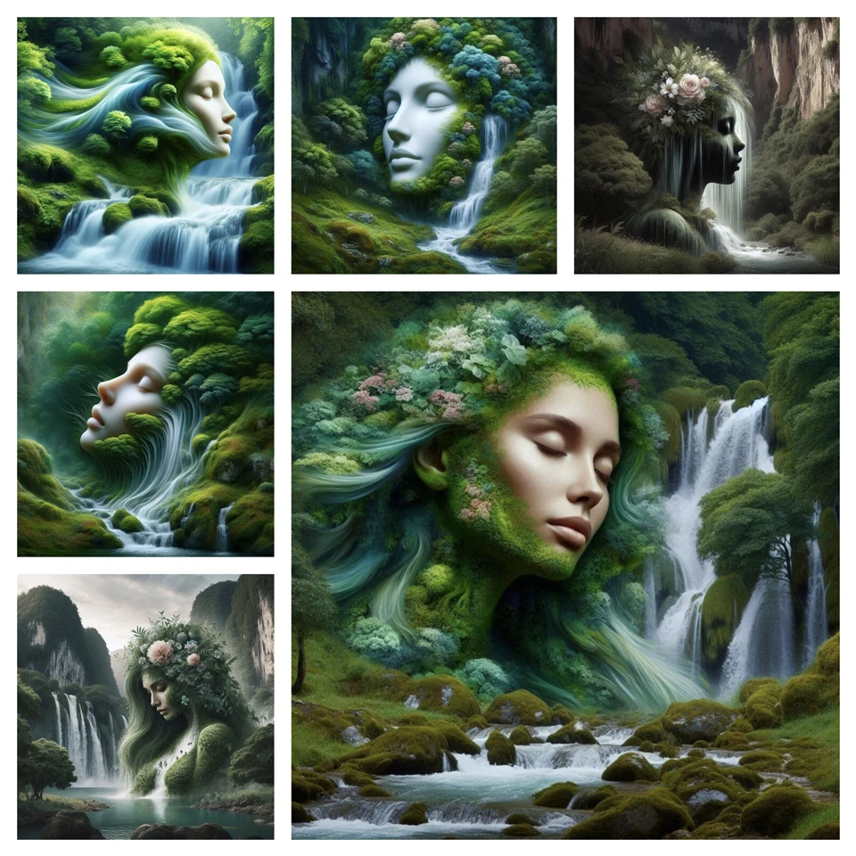 5D пейзаж алмазная живопись для женщин иллюстрация водопада мозаика искусство