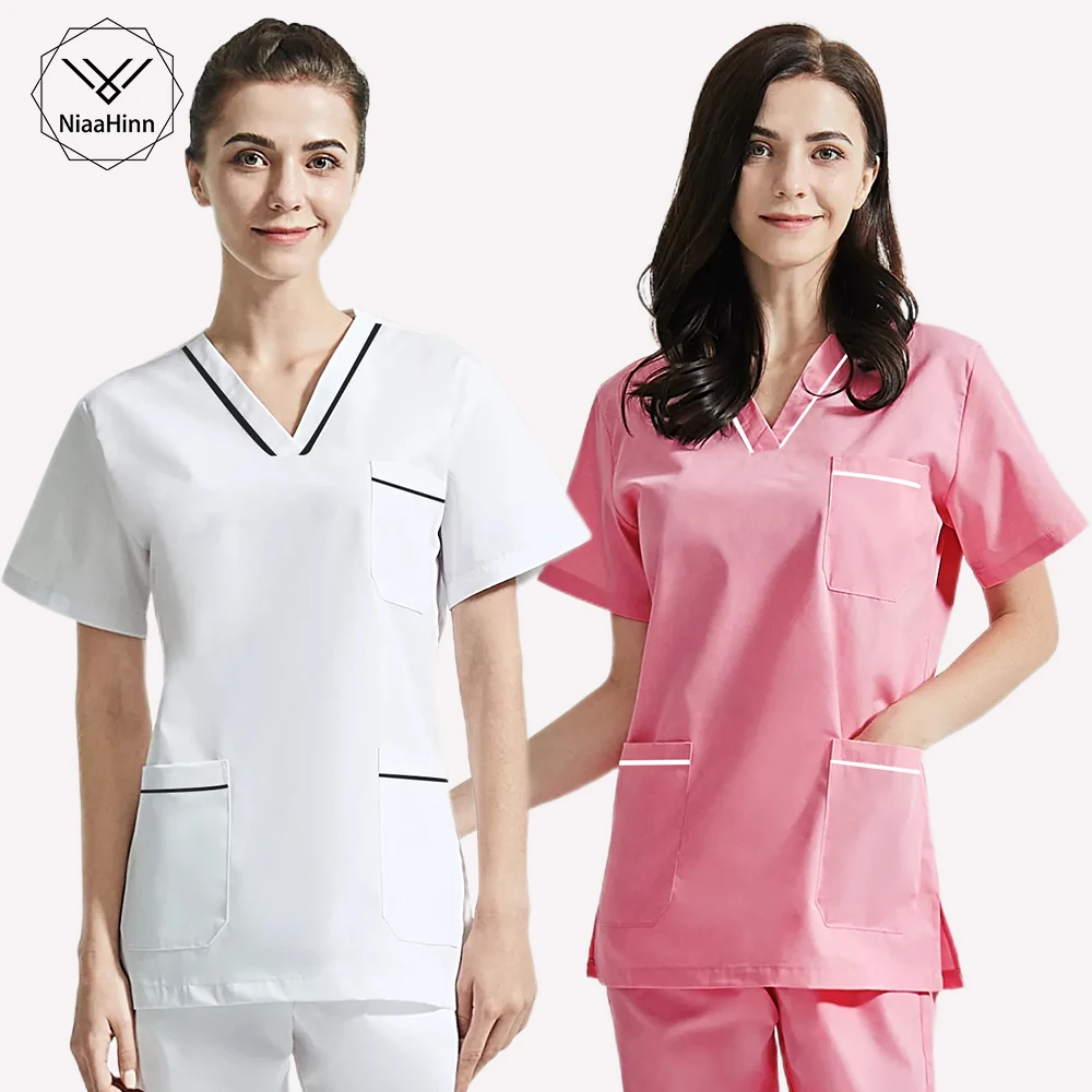 

Оптовая продажа, костюм высокого качества, однотонная женская медицинская Операционная, Рабочая Униформа, унисекс