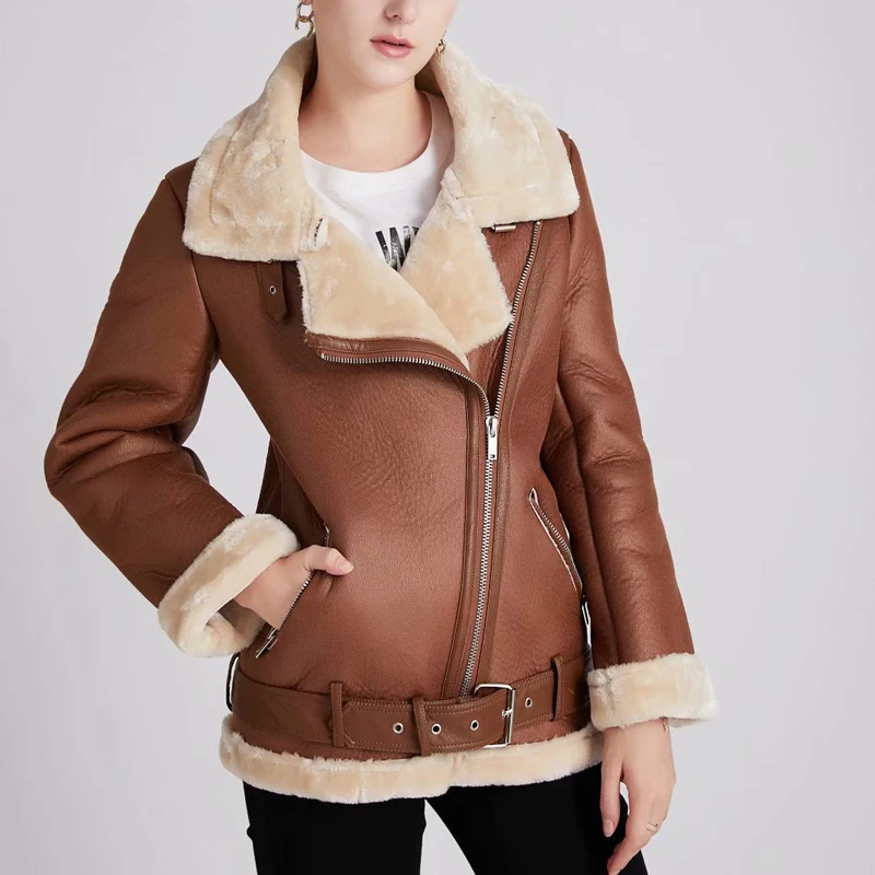 Autumn Winter Coats Women Thickness Faux Leather Jackets Streetwear Outerwear Overcoat Female Casual Thick Warm Jackets