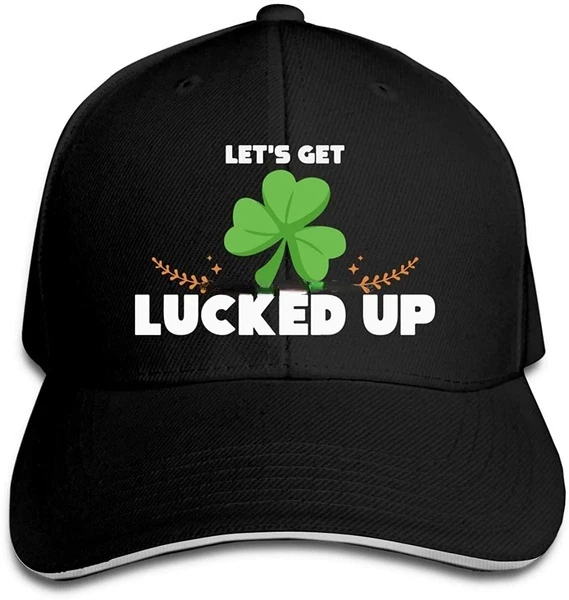 

Unisex Retro Let's Get Lucked Up Peaked Hat Cotton Baseball Hat for Unisex