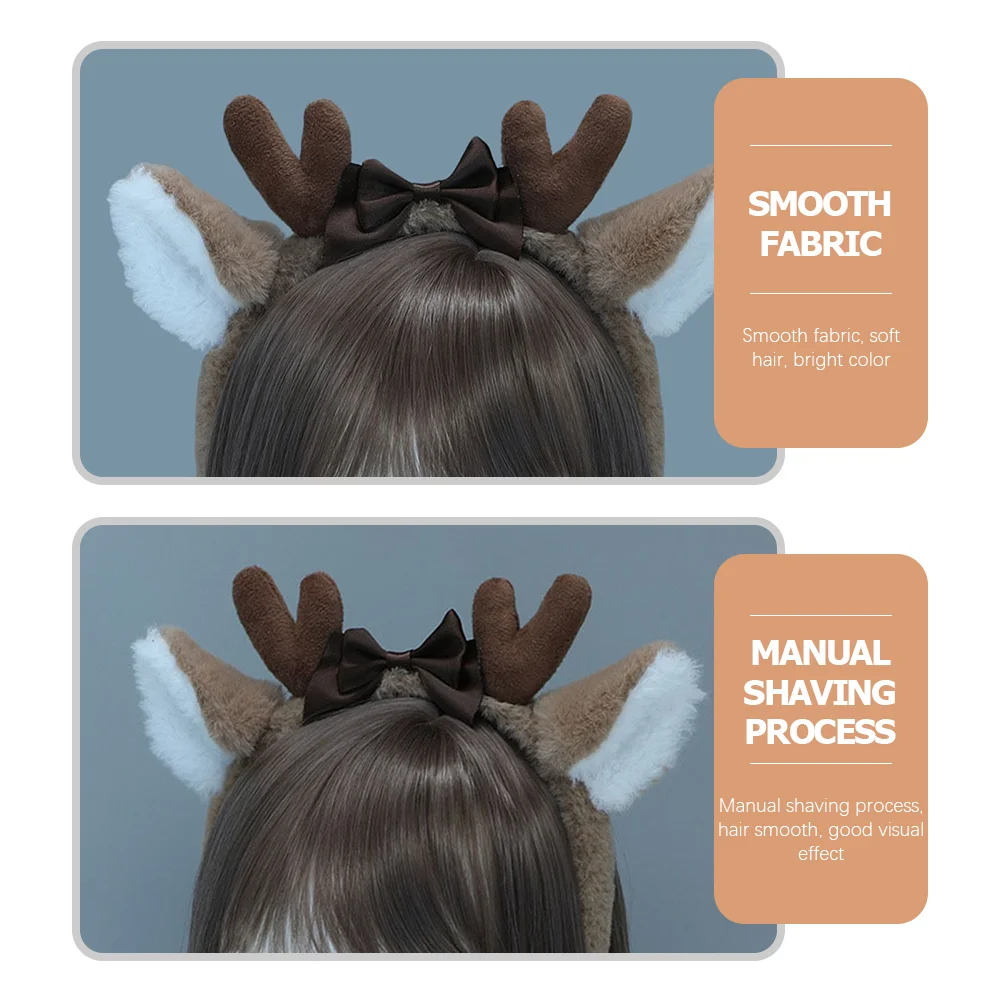 Повязка на голову с ушками оленя портативная повязка для волос милое платье