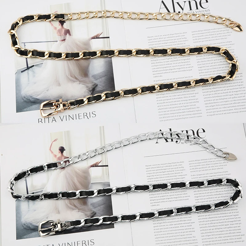 

Alloy Metal Chain Belts Women Brand Designer Waist Chain Long Tassel For Suitable Punk Hip Hop Jeans Suit Dress Waist Belt