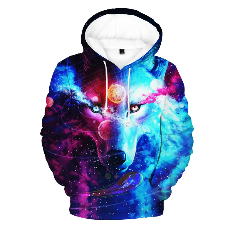

2022 Fashion Men's Snow Wolf Animal 3D Print Hoodie Men's/Women's Shiny Wolf Design Sweatshirt 3D Harajuku Hoodie