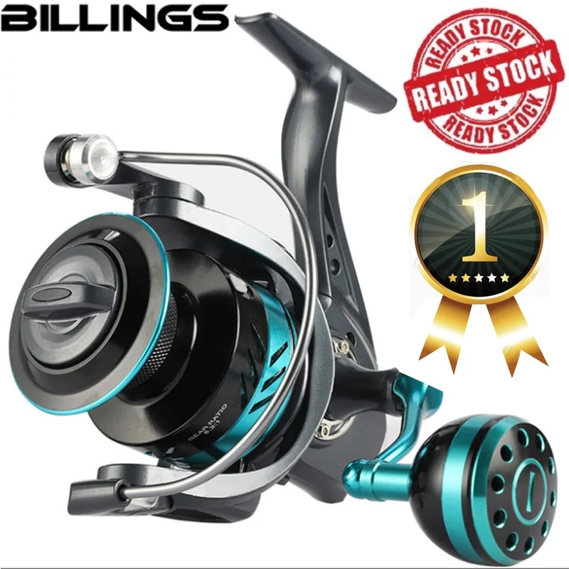 

Q&L 2022 KD 5.2:1 Fishing Reel 35kg Max Drag All Metal Cup Spinning Fishing Reel Metal Fishing Reel 13+1BB CNC Fishing Reel