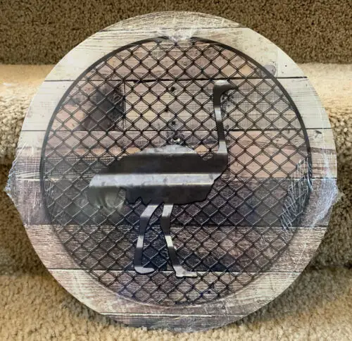 Страусиное ограждение 12 дюймов круглая алюминиевая металлическая вывеска