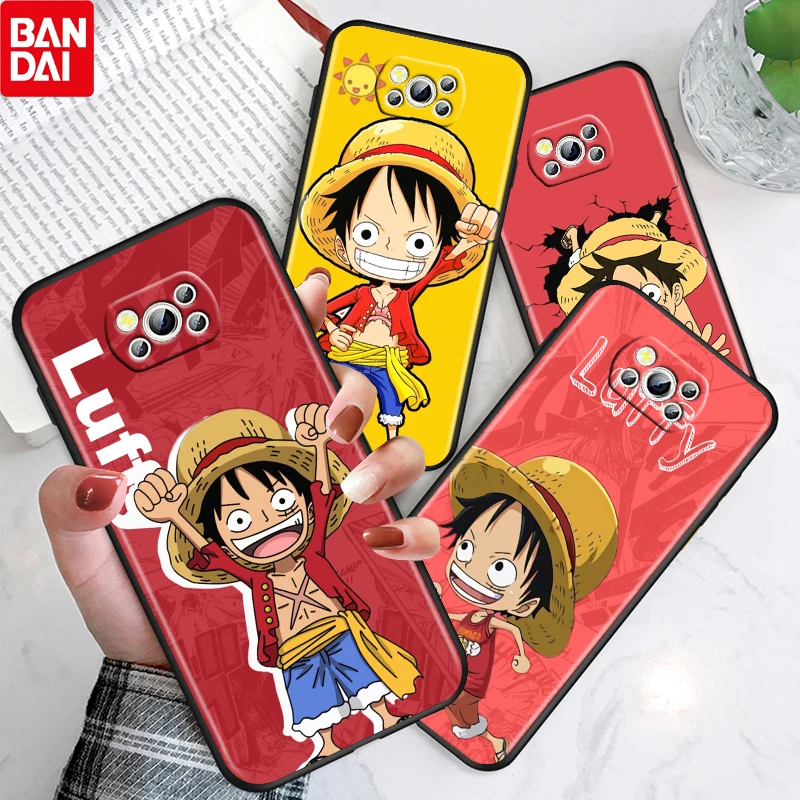 

Anime Monkey D Luffy For Xiaomi Poco X3 NFC F3 GT M4 M3 M2 F2 F1X2 Pro TPU Soft Black Silicone Phone Case Cover Funda Coque Capa