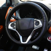 3pcs abs chrome for honda vezel hrv hr v 2014 2015 2021 car steering wheel button frame panel cover trim car styling accessories