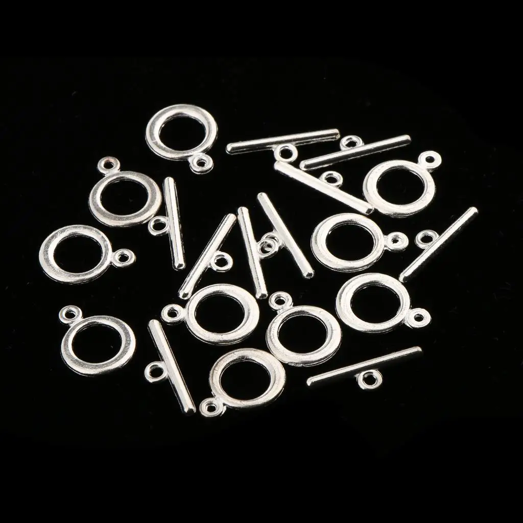 

10 Set Round Toggle Clasp for Bracelet DIY Jewelry Making Findings