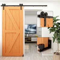 sliding barn door hardware kit heavy duty smoothly and silently easy to install fit single door panel single y shaped style