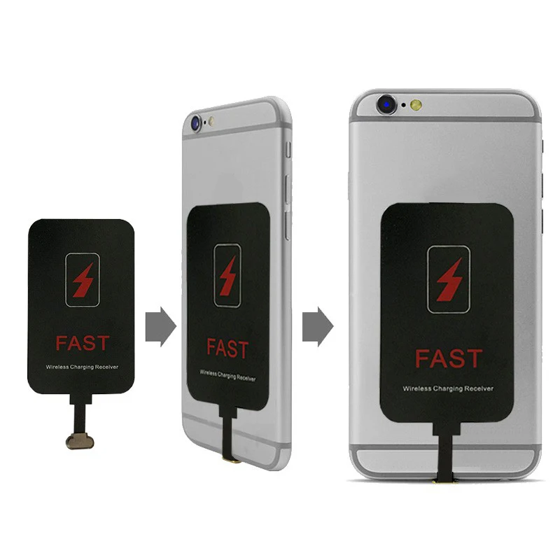 10w 5v2a qi wireless charger receiver phone charger coil usb c for iphone 4 5 5s 6 6s 7 7 plus xiaomi type c fast receptor free global shipping