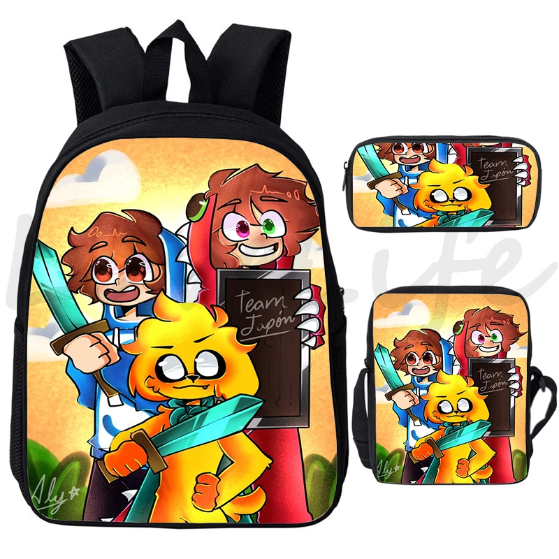 

3D Compadretes Mikecrack Backpack for Girls boys Anime Los Compas Bag Teenager Cartoon Bookbag Gifts Travel Back Pack Mochila