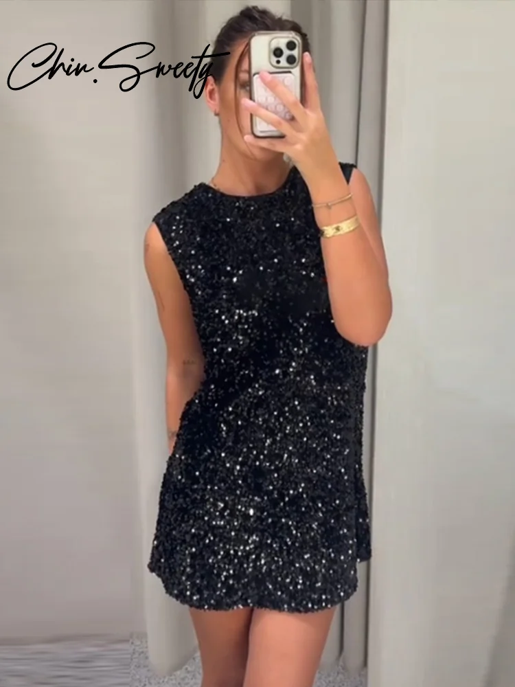 Мини-платье с блестками и бантом на шнуровке женское сексуальное платье без