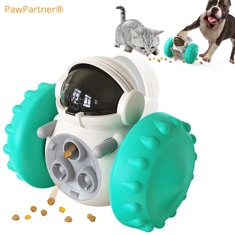 

PawPartner Dogs Toys Balance Car Slow Feeder Puppy Cats Tumbler Multi Functions Exercise Puzzle Game Feeding Dog Accessories