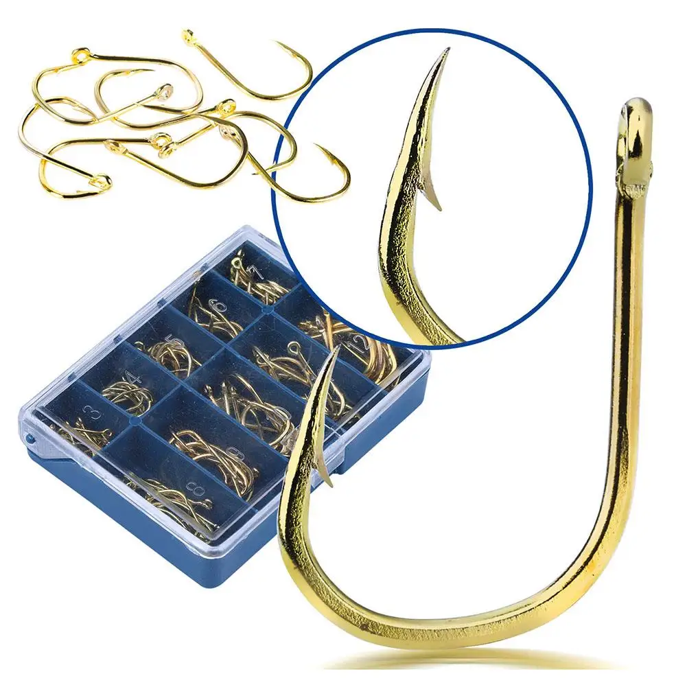 

100pcs Fishing Hooks No. 3-12 High Carbon Steel Fishing Tackle With Barbs For Freshwater Saltwater Drop shipping