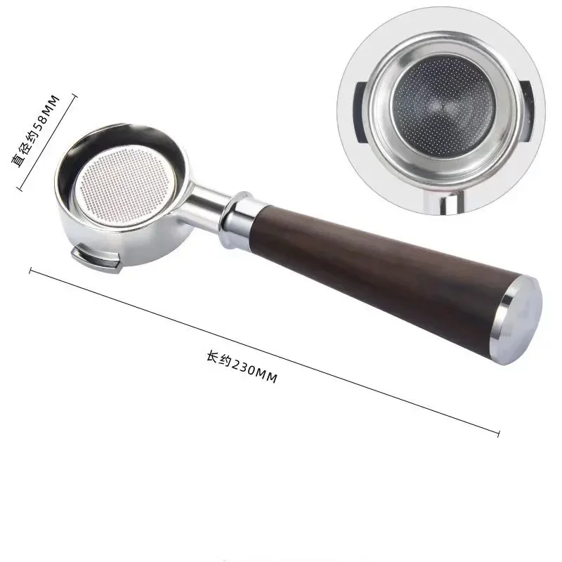 

Бездонный портафильтр для кофе E61 58 мм из нержавеющей стали