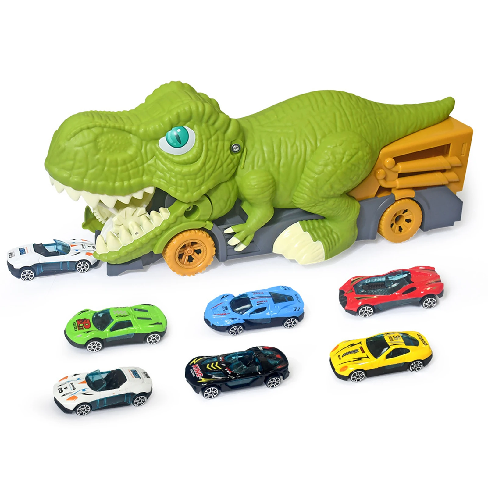 

Dinosaur Engineering Vehicle Toy Set Creative Safe Material Vehicle Dinisaur Toy Set for Birthday Christmas Gifts