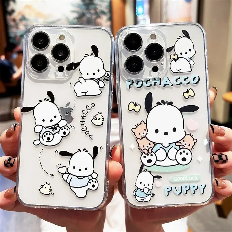 Прозрачный чехол Sanrio для iPhone 16 15 14 13 12 11 Mini Pro Max X XR XSMax 7 8 Plus SE20