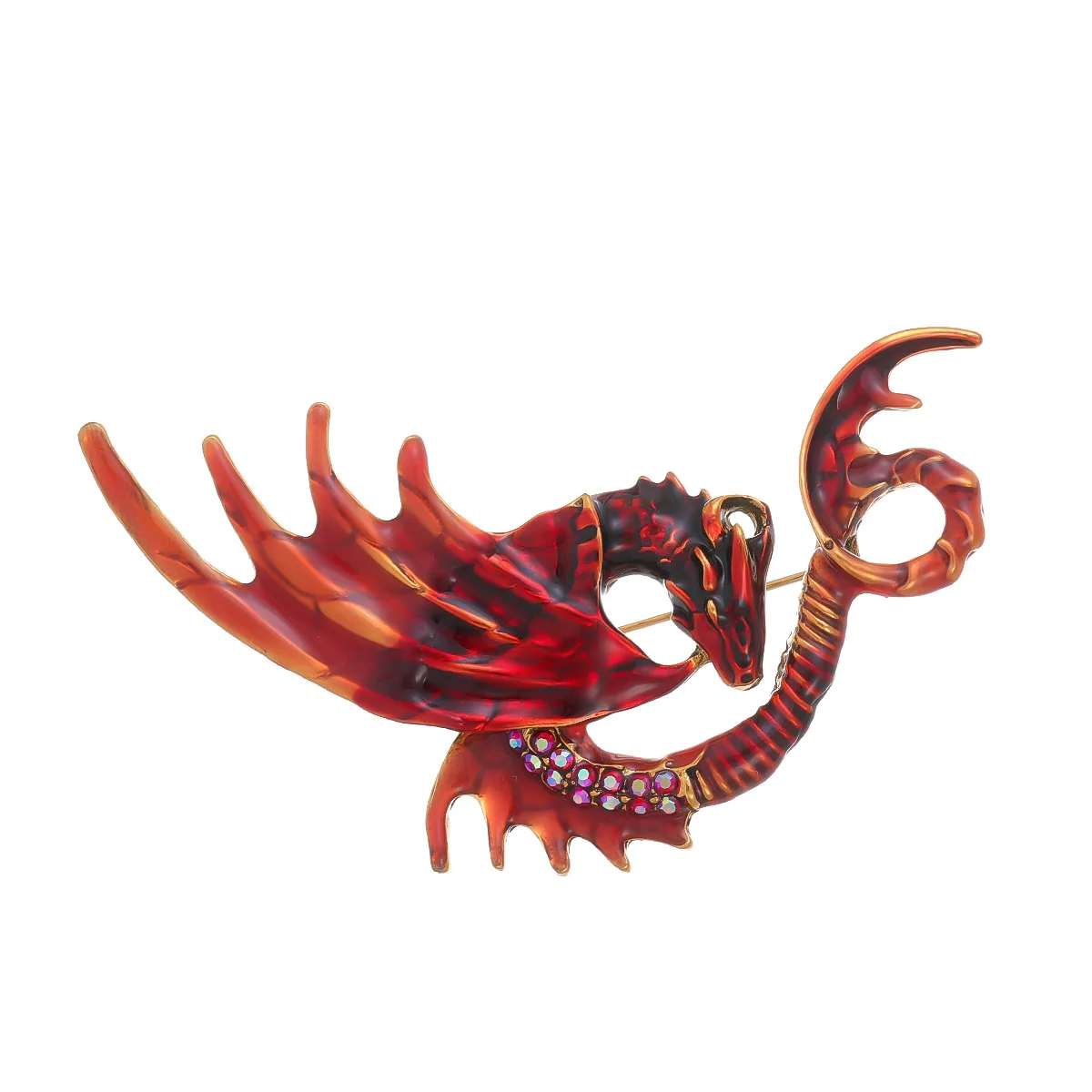 Новинка Мультяшные животные птеродактил брошь Блестящий Кристалл летающий