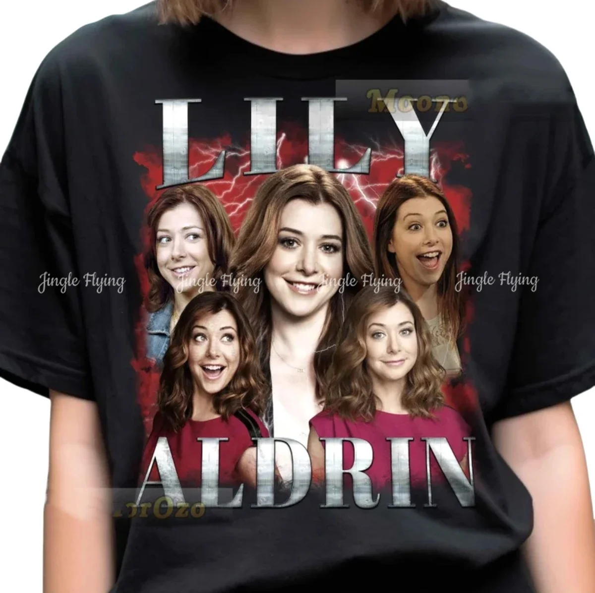 Ограниченная винтажная футболка Lily Aldrin Tribute эстетический свитшот с круглым