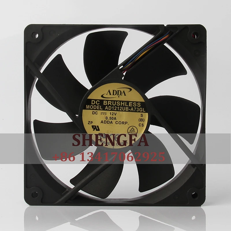 Фонарь охлаждения компьютера для центрального процессора с высоким потоком воздуха для аксессуаров, 12025 дюйма, а, 12 см, 4 провода, двойной шарикоподшипник