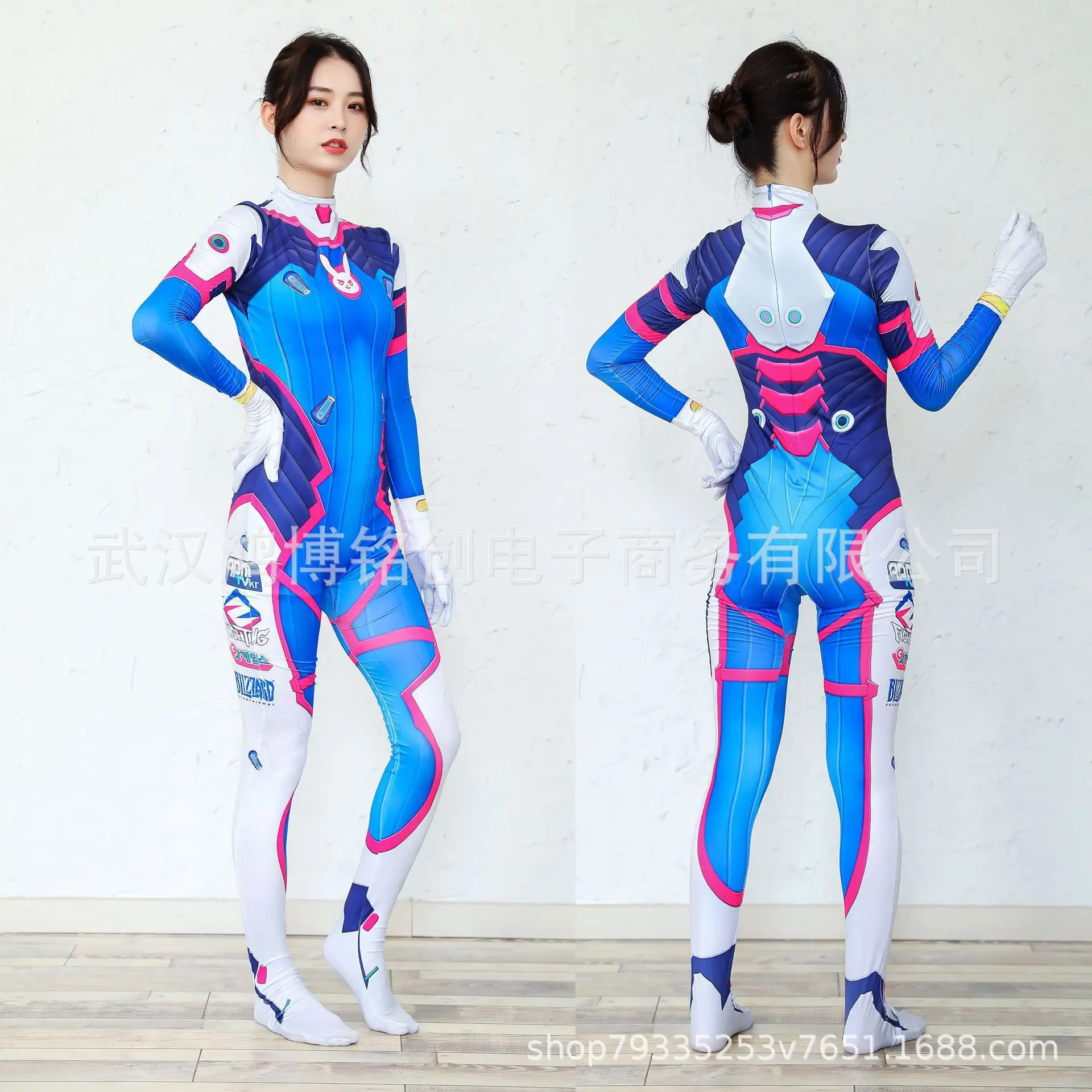 Dva Cosplay Costume Game Female Adult child3D Printing Spandex Halloween Party Zentai D.Va cos