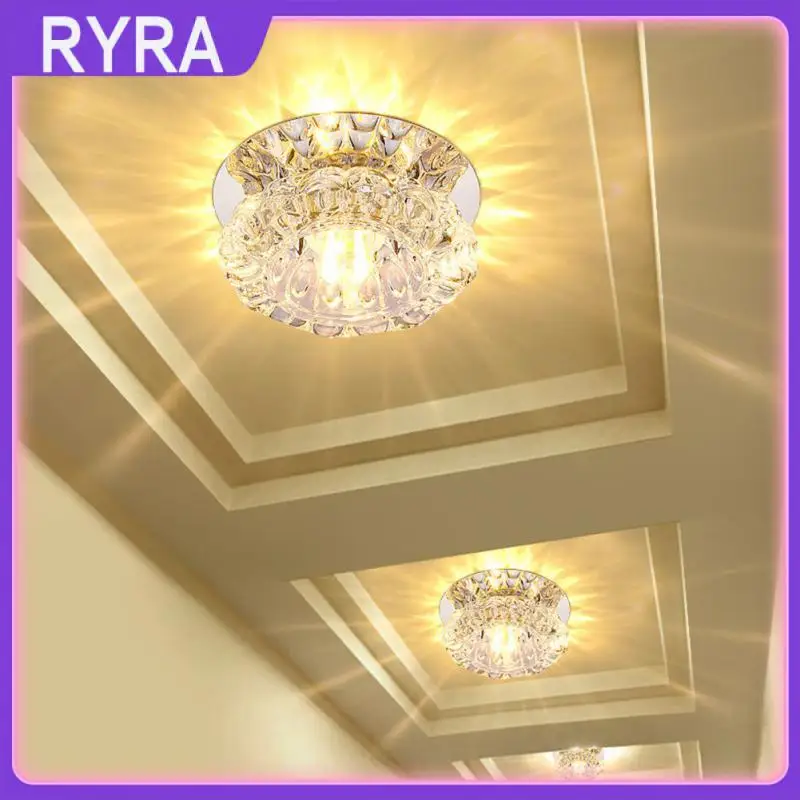 

Dimming 3w/5w Crystal Ceiling Lights High-quality 3 Color Modern Ceiling Lamps Stainless Steel Mirror Led Ceiling Lamp