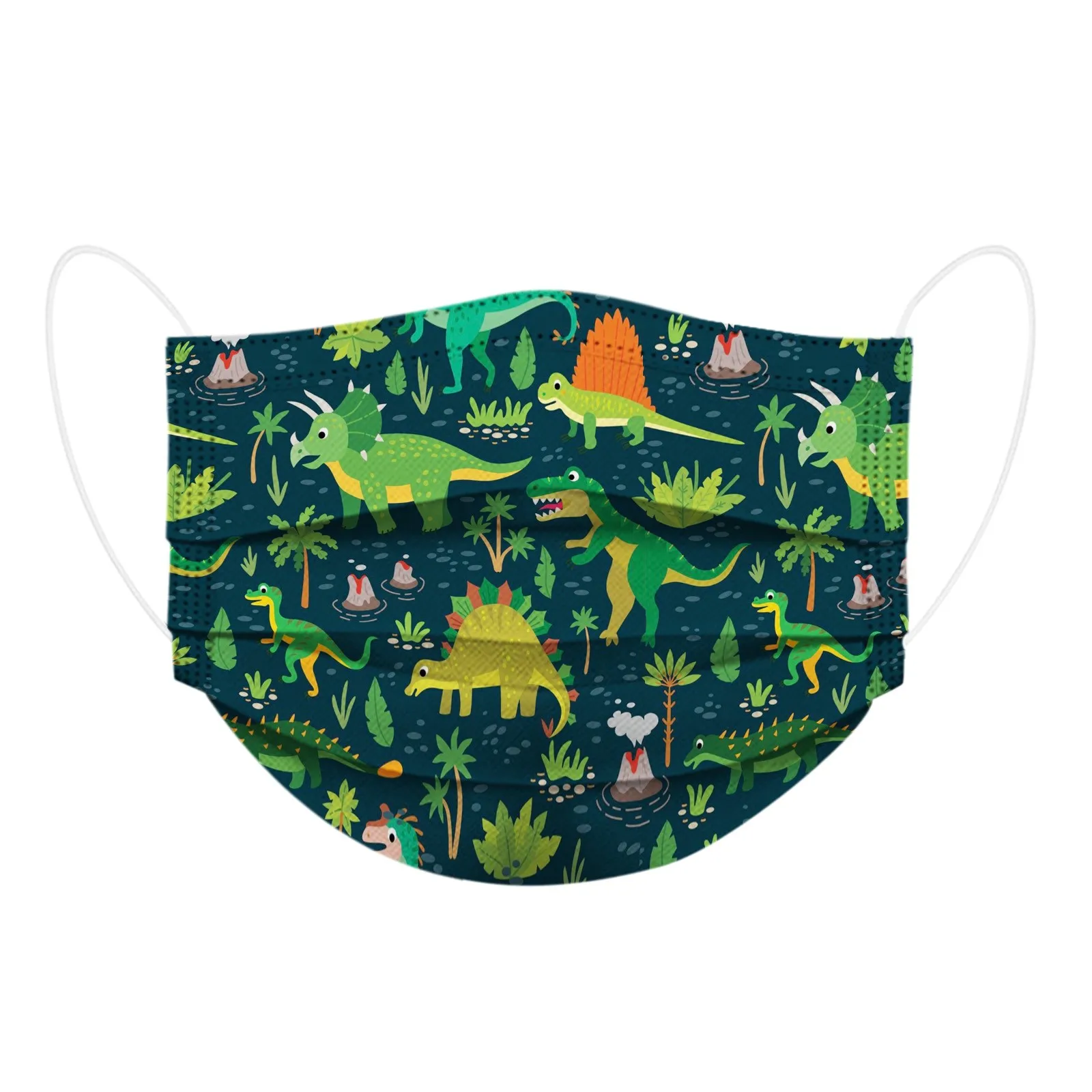 Child Kids Dinosaur Disposable Face masque 3Ply Ear Loop Protective маска 10PC mascarilla Monder Scarf Halloween Cosplay MasK - купить