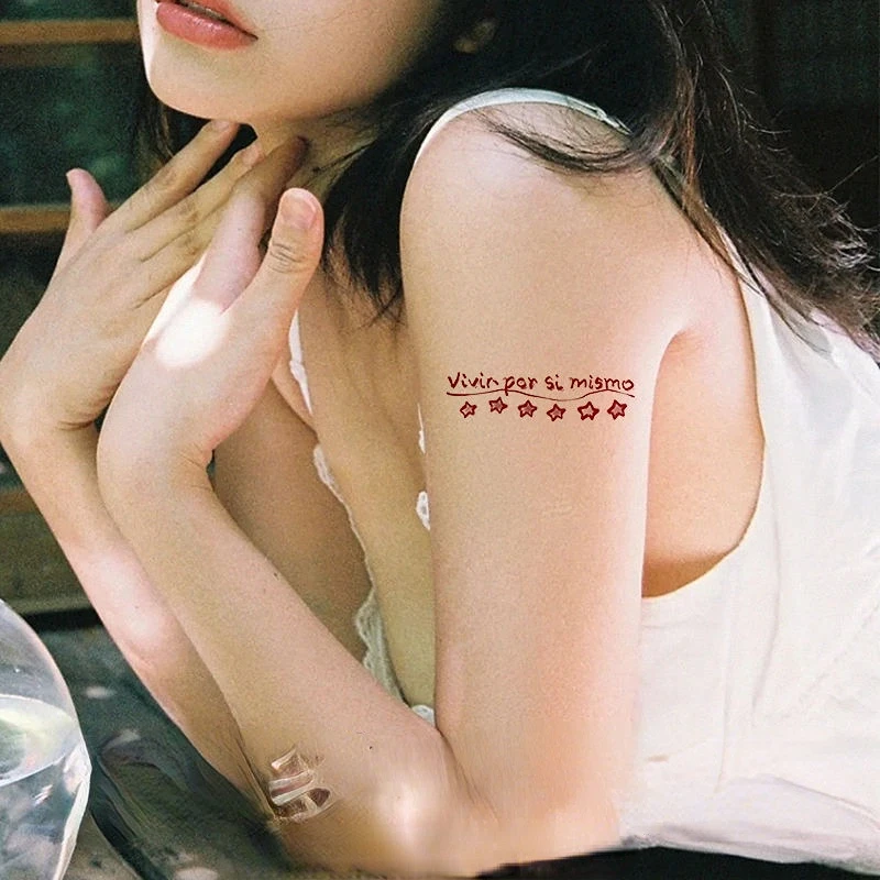 

Waterproof Temporary Tattoos Colorful Star Tattoo Stickers Cute Fake Tattoos for Women Hotwife Tatoo Art Festival Tatto Sticker