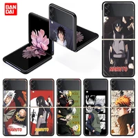 naruto manga anime phone case for samsung galaxy z flip flip3 zflip zflip3 5g cover hard thin cell plastic luxury full black