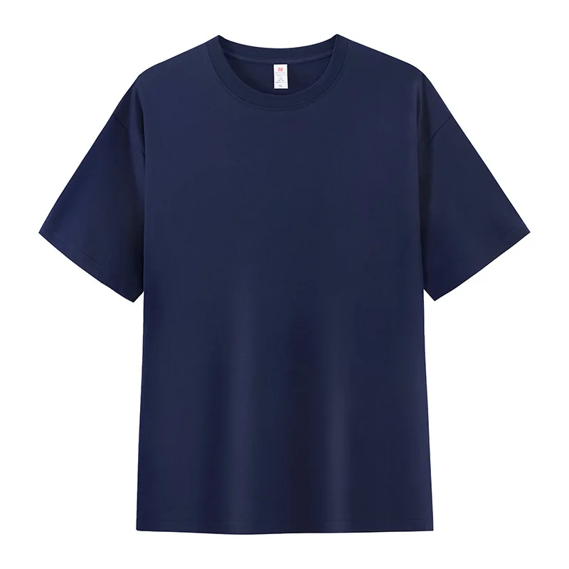 

Summer round-necked loose fashion couple pure white short-sleeved undershirt BLACK