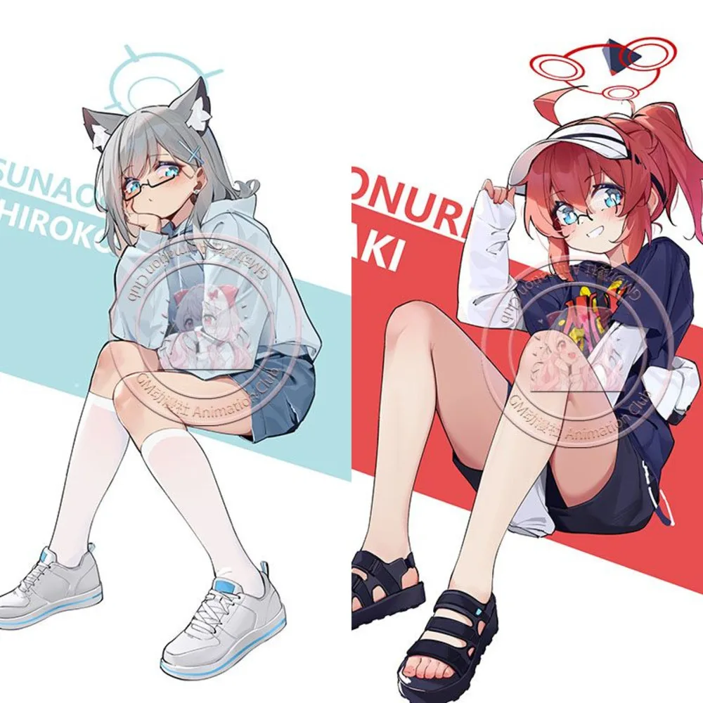 Аниме Синий Архив Sunaookami Shiroko Konuri Maki Акриловые подставки Украшения Фигурки