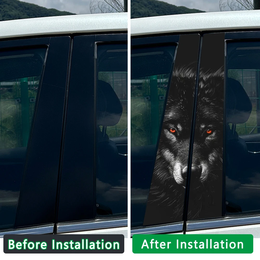 1/2 шт. водонепроницаемые автомобильные наклейки волк