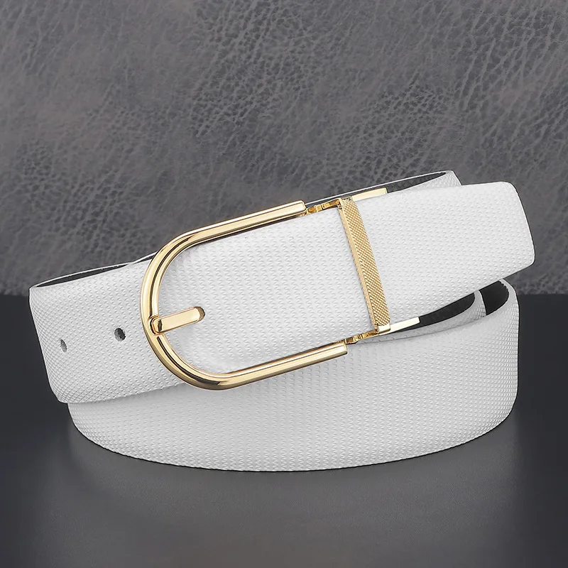 

Fashion Men's Leather Pin Buckle Belt High Quality Casual Youth Original Design Golf Business Trend Versatile Jeans Belt Leather