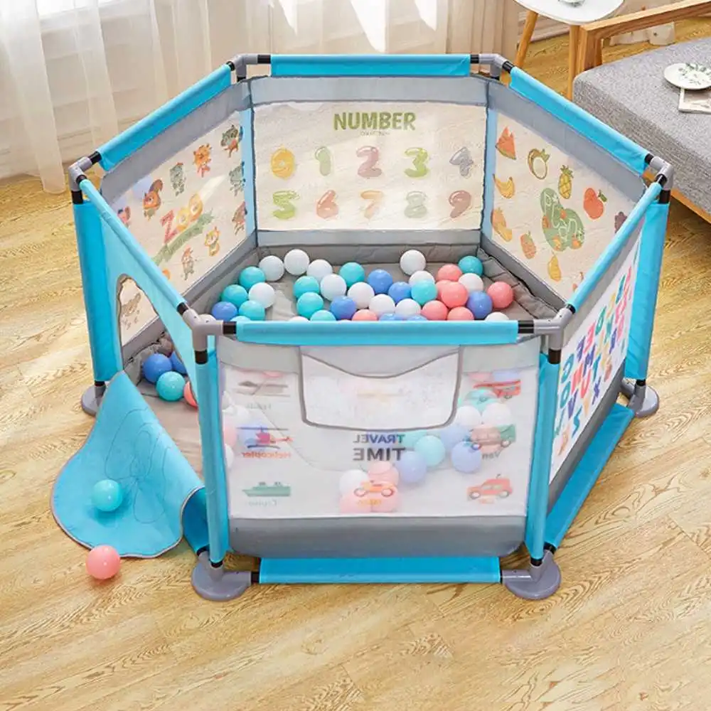 

Bioby Baby Playpen for Children Baby Playground Kids Ball Pit Playpen Indoor Cute Baby Safety Fence For 0-6 Years Baby Sets