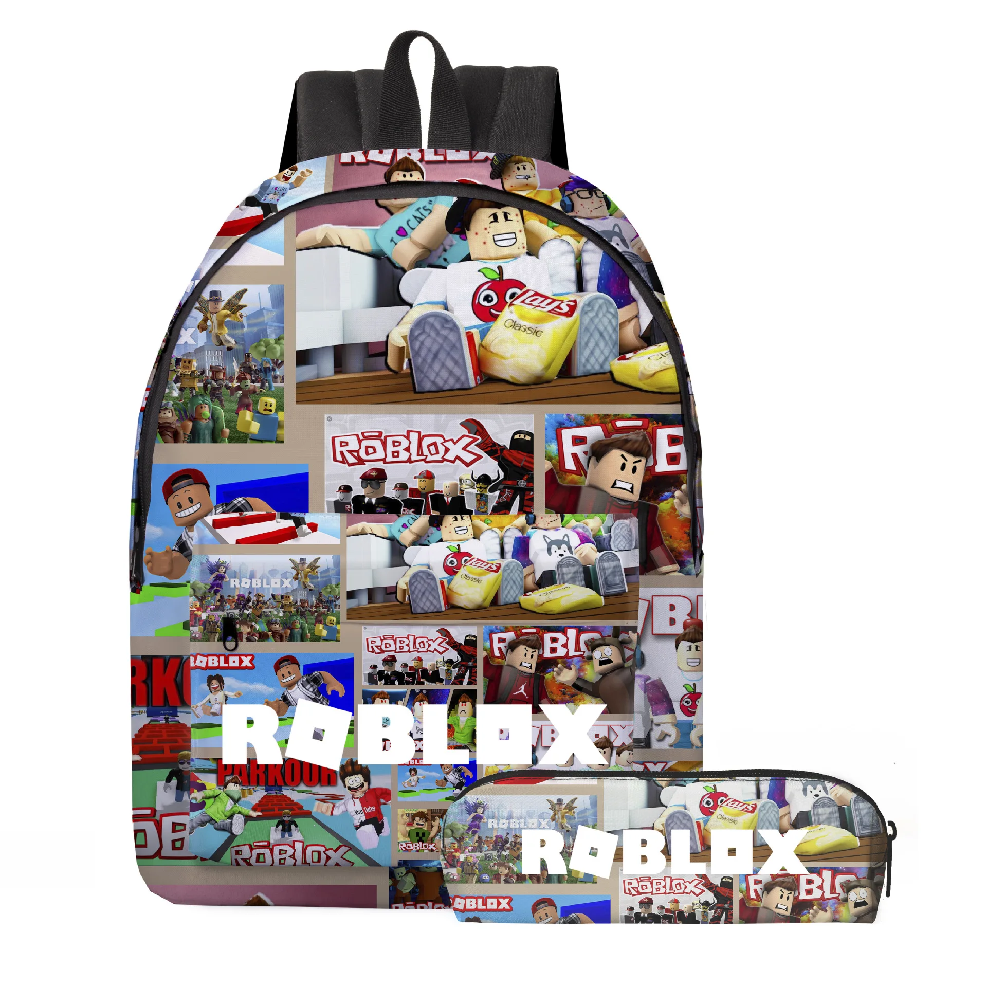 

Рюкзак Roblox для учеников начальной школы с принтом игры виртуальный мир, Детский рюкзак на молнии, комплект из двух предметов в подарок