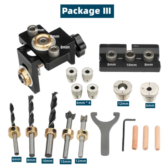 

3 в 1, кондуктор для сверления отверстий, 6/8/10/12/15 мм