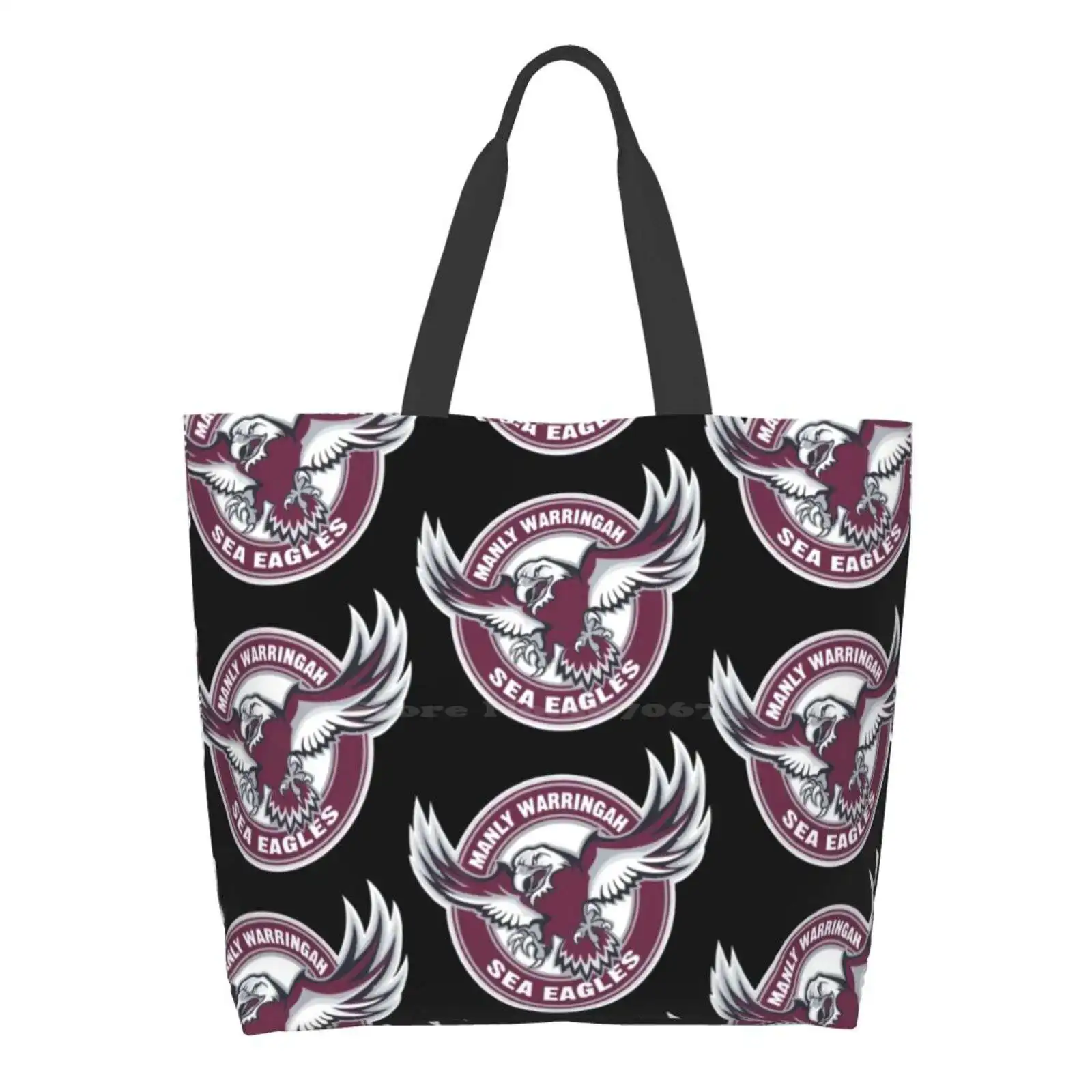 

Manly Sea Face Mask Girls Handbags Shoulder Bags Large Size Manly Sea Nrl Safe Football Rugby League Footy Rugby