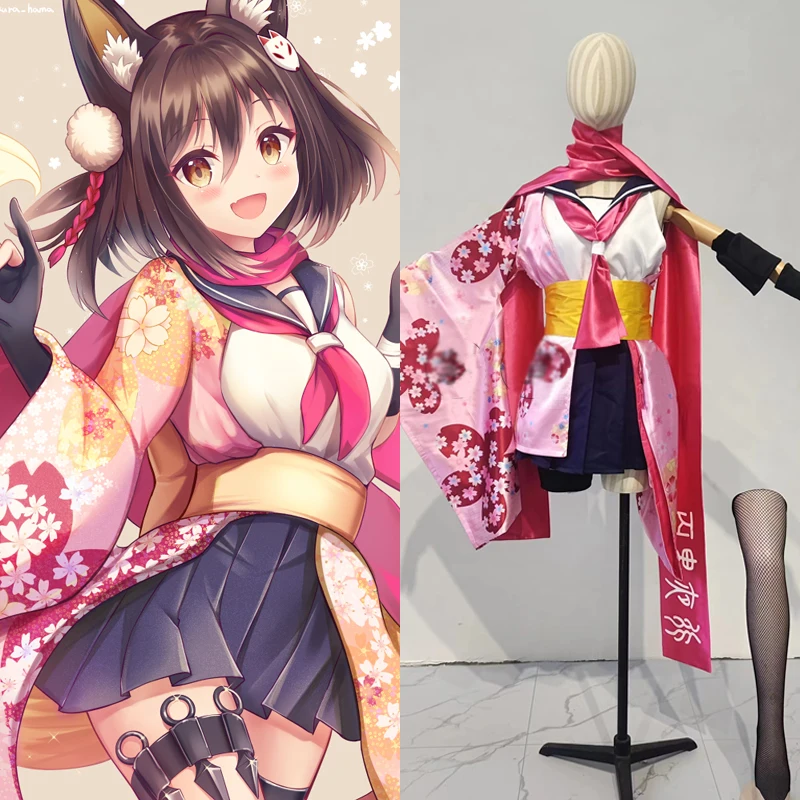 Синий архив ночь ведьмы потому что Куда Изуна косплей сто призраков Сакура